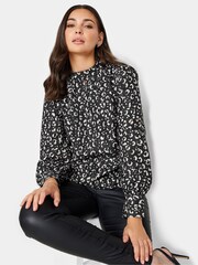 Long Tall Sally Black High Neck Keyhole Top - Image 1 of 5
