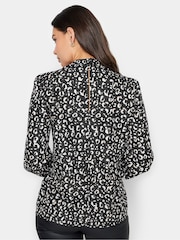 Long Tall Sally Black High Neck Keyhole Top - Image 2 of 5