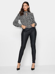 Long Tall Sally Black High Neck Keyhole Top - Image 3 of 5