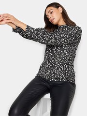 Long Tall Sally Black High Neck Keyhole Top - Image 4 of 5