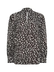 Long Tall Sally Black High Neck Keyhole Top - Image 5 of 5