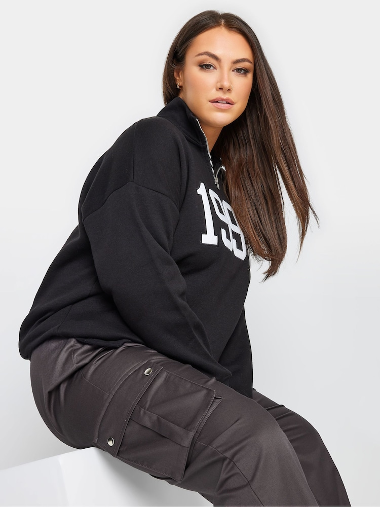 Grau - Yours Curve Gewebte Cargo-Hose mit Bündchen - Bild 4 von 4