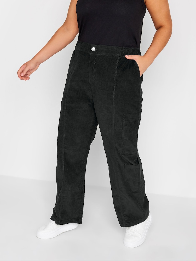 Schwarz - Yours Curve Cargo-Hosen aus Cord - Bild 1 von 4 Schwarz - Yours Curve Cargo-Hosen aus Cord - Bild 1 von 4