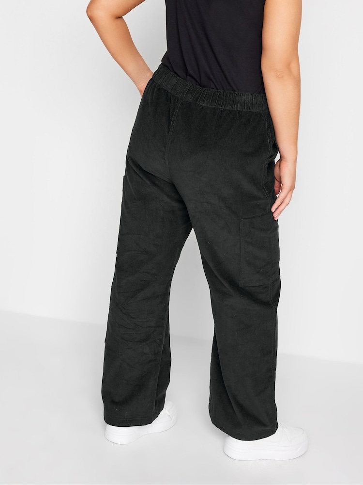 Schwarz - Yours Curve Cargo-Hosen aus Cord - Bild 2 von 4 Schwarz - Yours Curve Cargo-Hosen aus Cord - Bild 2 von 4