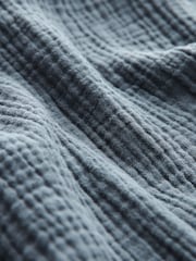 Indigo Blue 100% Cotton Crinkle Playsuit - Image 7 of 7