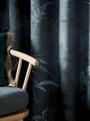 Graham & Brown Blue Restore Midnight Eyelet Curtains - Image 2 of 3