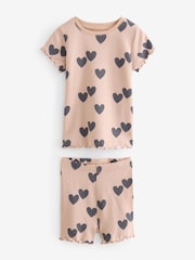 Neutral 100% Cotton Short Pyjamas 3 Pack (9mths-12yrs) - Image 4 of 6