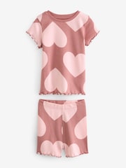 Neutral 100% Cotton Short Pyjamas 3 Pack (9mths-12yrs) - Image 5 of 6