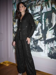 Long Tall Sally Black Sequin Shirt - Image 1 of 2