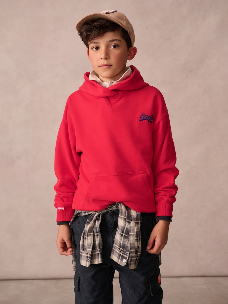 Rojo - Sudadera básica con capucha de Superdry - Imagen 1 de 9