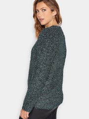 Long Tall Sally Blue Tinsel Jumper - Image 3 of 5