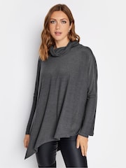 Long Tall Sally Grey Hanky Hem Top - Image 1 of 6
