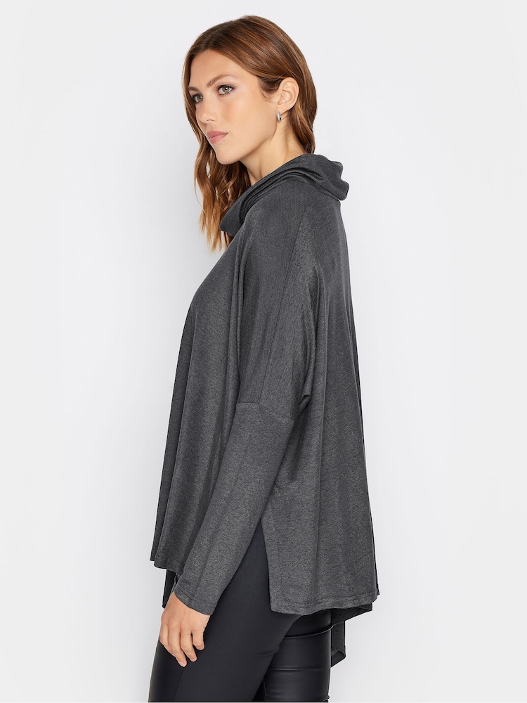 Long Tall Sally Grey Hanky Hem Top - Image 2 of 6