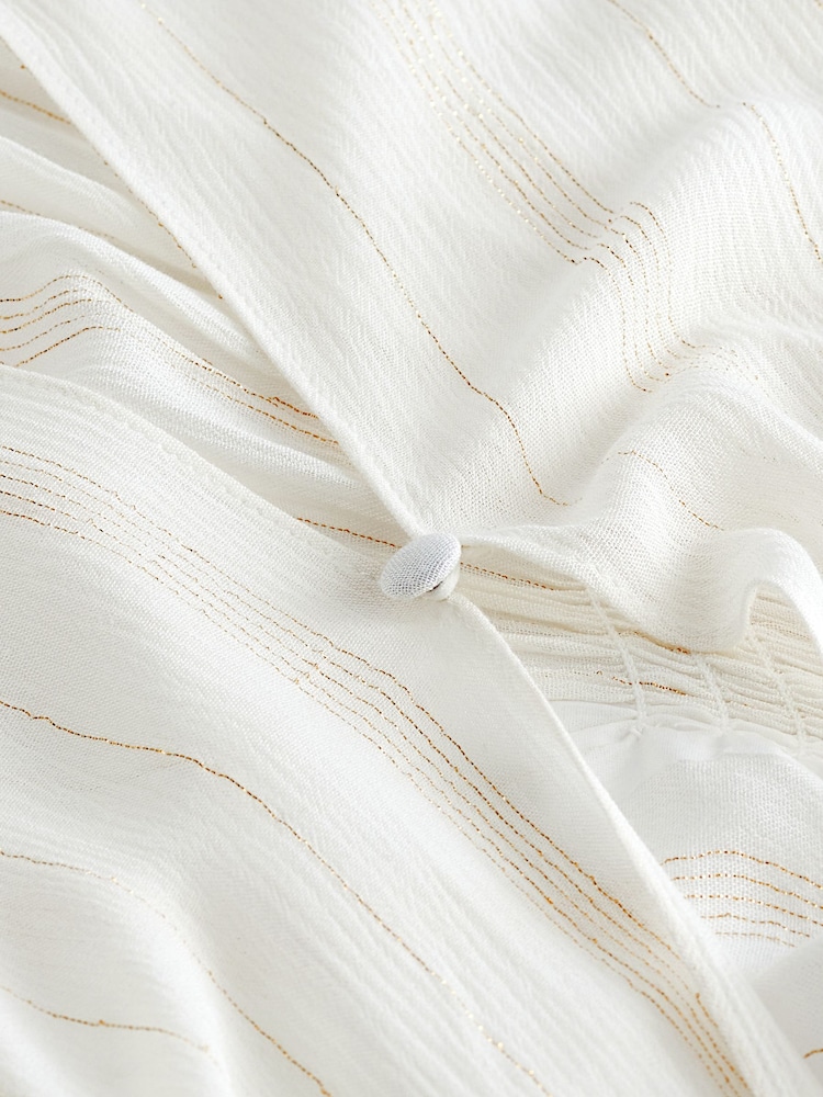 White Sparkle Longline Kimono Cover-Up - Image 6 of 6