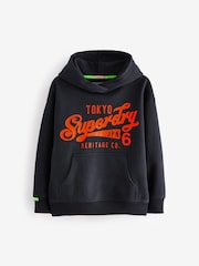 Superdry Navy Logo Hoodie - Image 5 of 8