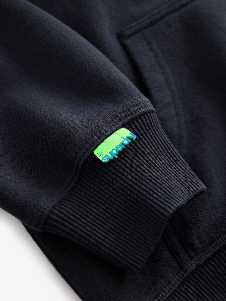 Superdry Navy Logo Hoodie - Image 8 of 8