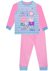 Character Pink 100% Cotton Peppa Pig Dressing Gown and Pyjama Set - Image 3 of 7