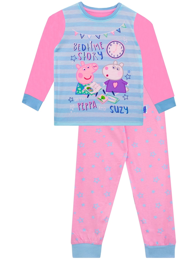 Character Pink 100% Cotton Peppa Pig Dressing Gown and Pyjama Set - Image 3 of 7
