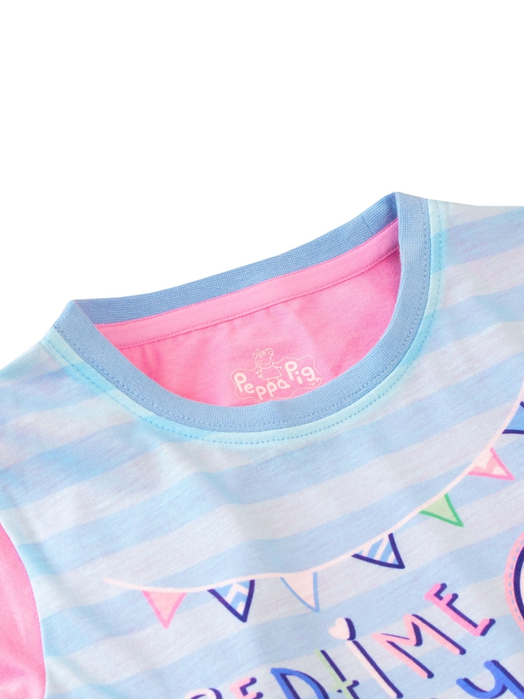Character Pink 100% Cotton Peppa Pig Dressing Gown and Pyjama Set - Image 4 of 7