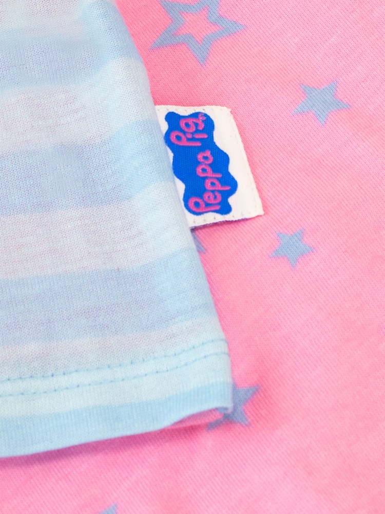 Character Pink 100% Cotton Peppa Pig Dressing Gown and Pyjama Set - Image 5 of 7