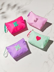 Alphabet Monogram Letter Patch Makeup Bag - Image 1 of 6