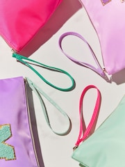 Alphabet Monogram Letter Patch Makeup Bag - Image 2 of 6