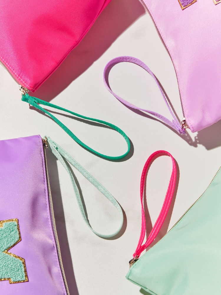 Alphabet Monogram Letter Patch Makeup Bag - Image 2 of 6