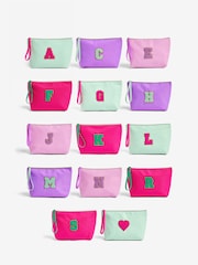 Alphabet Monogram Letter Patch Makeup Bag - Image 6 of 6