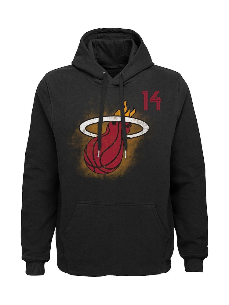 Fanatics Miami Heat Name & Number 100% Cotton Black Hoodie - Tyler Herro - Image 2 of 3 Fanatics Miami Heat Name & Number 100% Cotton Black Hoodie - Tyler Herro - Image 2 of 3