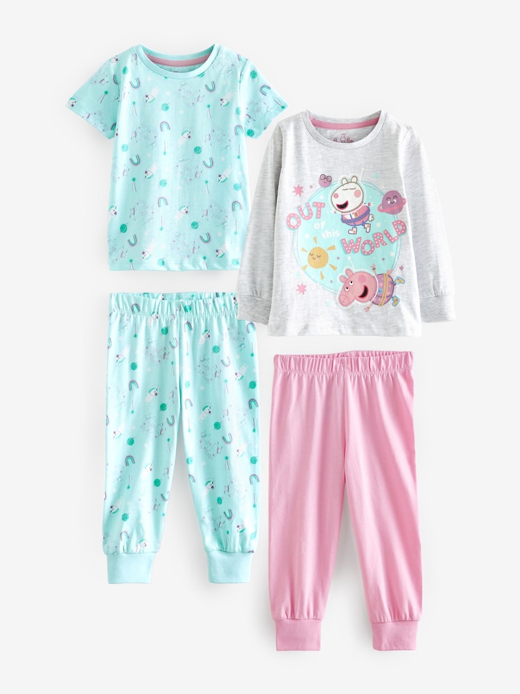 Character Blue Peppa Pig Pyjamas 2 Pack - Image 1 of 3