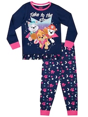 Character Blue Stars Paw Patrol Printed 100% Cotton Long Sleeve Pyjamas - Image 2 of 5