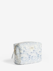 Blue Tropical Print Quilted Makeup Bag - Image 5 of 6