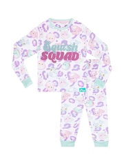 Character White AOP Squishmallows Fleece Twosie Pyjamas Set - Image 1 of 9