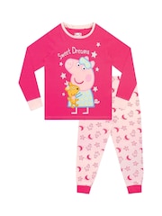 Character Pink Peppa Pig 100% Cotton Pyjamas - Image 1 of 6
