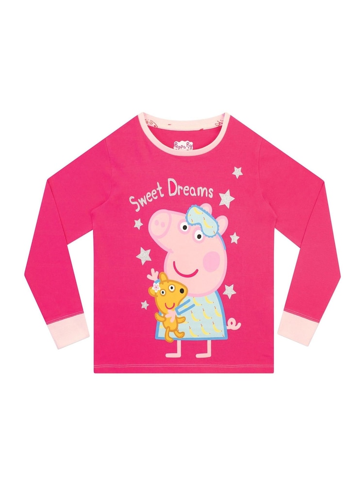 Character Pink Peppa Pig 100% Cotton Pyjamas - Image 2 of 6