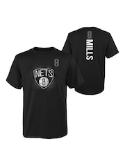 Fanatics Brooklyn Nets Name & Number 100% Cotton Black T-Shirt - Patty Mills - Image 1 of 3