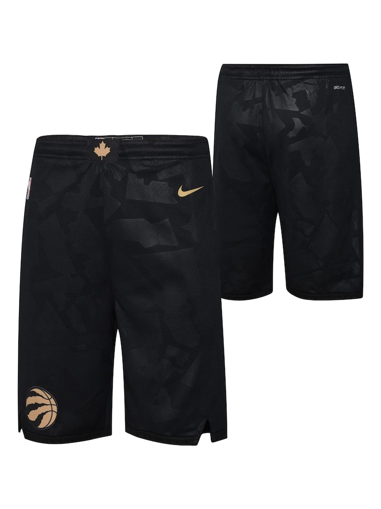 Fanatics Toronto Raptors City Edition Swingman Black Shorts 2022-23 - Image 1 of 3 Fanatics Toronto Raptors City Edition Swingman Black Shorts 2022-23 - Image 1 of 3