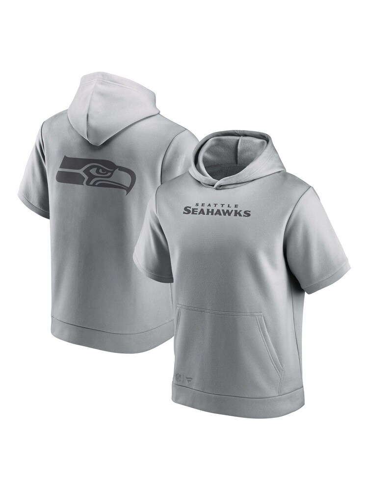 Fanatics Grey NFL Seattle Seahawks Downtime Short Sleeve Hoodie - 画像 1 / 3
