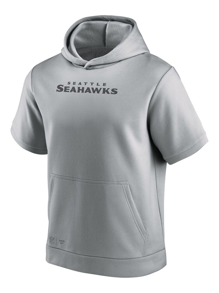 Fanatics Grey NFL Seattle Seahawks Downtime Short Sleeve Hoodie - 画像 2 / 3