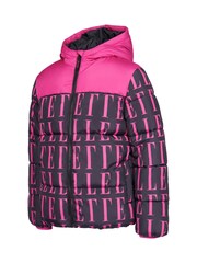 Elle Cut & Sew Pink Print Puffer Coat - Image 8 of 10
