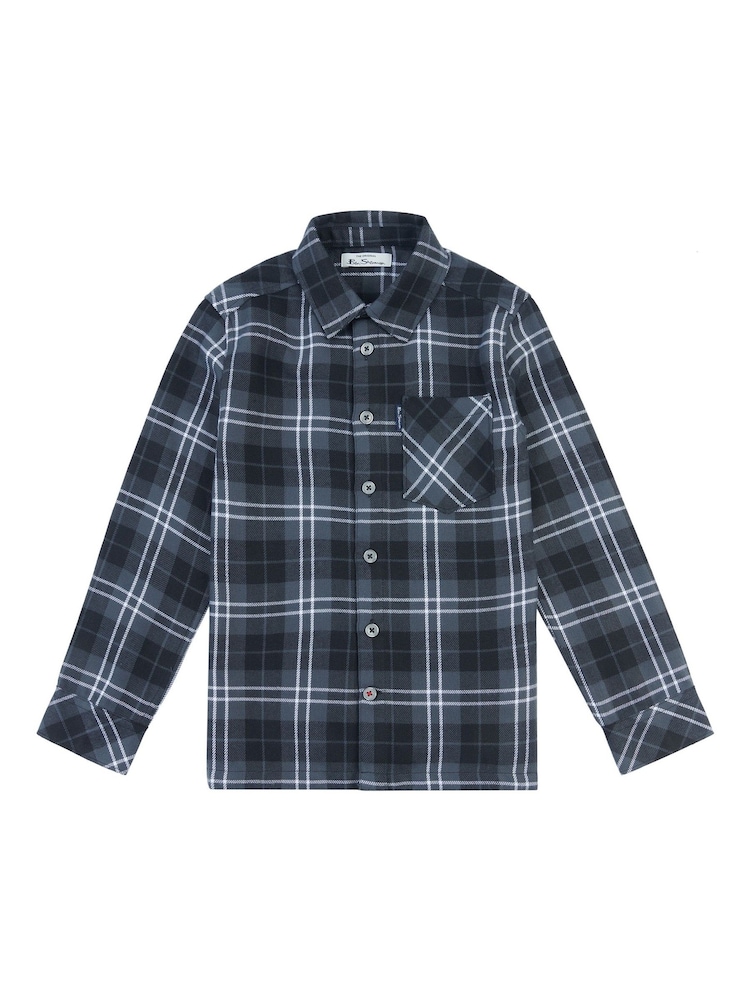 Ben Sherman Black Boys Casual Check Shirt - Image 1 of 3