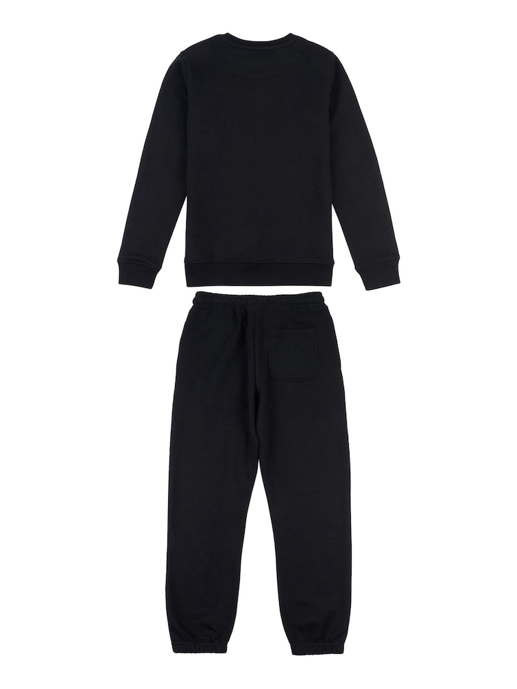 Ben Sherman Black Boys Signature Crew and Joggers Set - Image 2 of 3