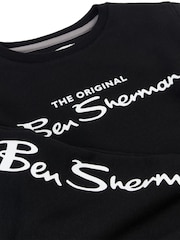 Ben Sherman Black Boys Signature Crew and Joggers Set - Image 3 of 3