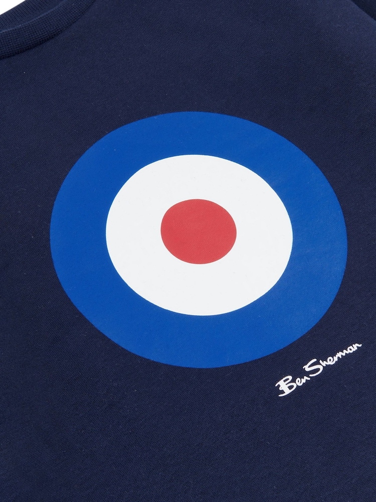 Ben Sherman Blue Boys Target Crew Neck Sweatshirt - Image 3 of 3