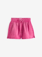 Rosa mit Crinkle-Effekt - Shorts aus 100 % Baumwolle - Bild 6 von 6