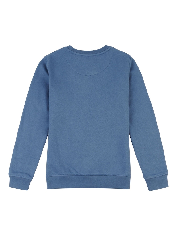 Ben Sherman Light Blue Boys Mod Script Crew Neck Sweatshirt - Image 2 of 3