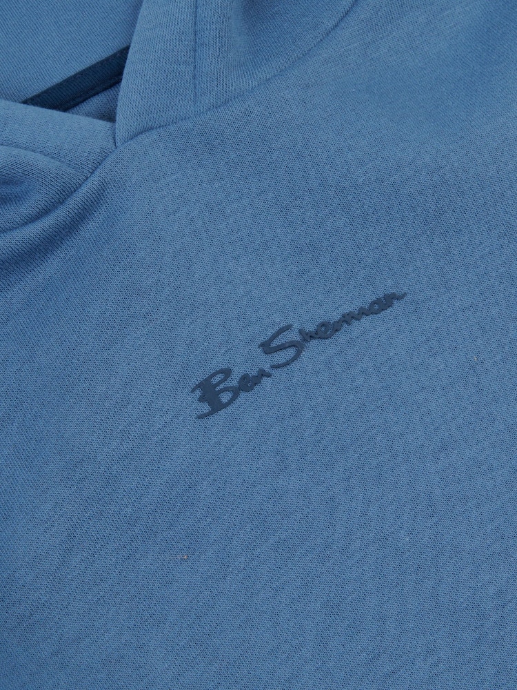 Ben Sherman Small Boys Blue Script Hoodie - Image 3 of 3