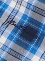 Ben Sherman Blue Boys Casual Check Shirt - Image 3 of 4