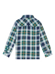 Ben Sherman Blue Boys Hopsack Check Shirt - Image 2 of 3
