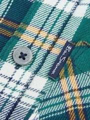 Ben Sherman Blue Boys Hopsack Check Shirt - Image 3 of 3